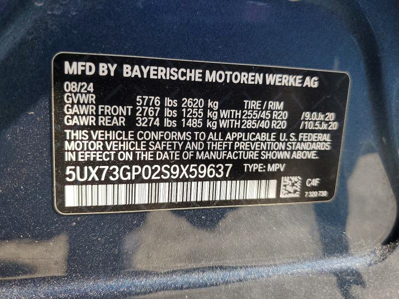 Продаж на аукціоні авто 2025 Bmw X3, vin: 5UX73GP02S9X59637, номер лоту: 63943276