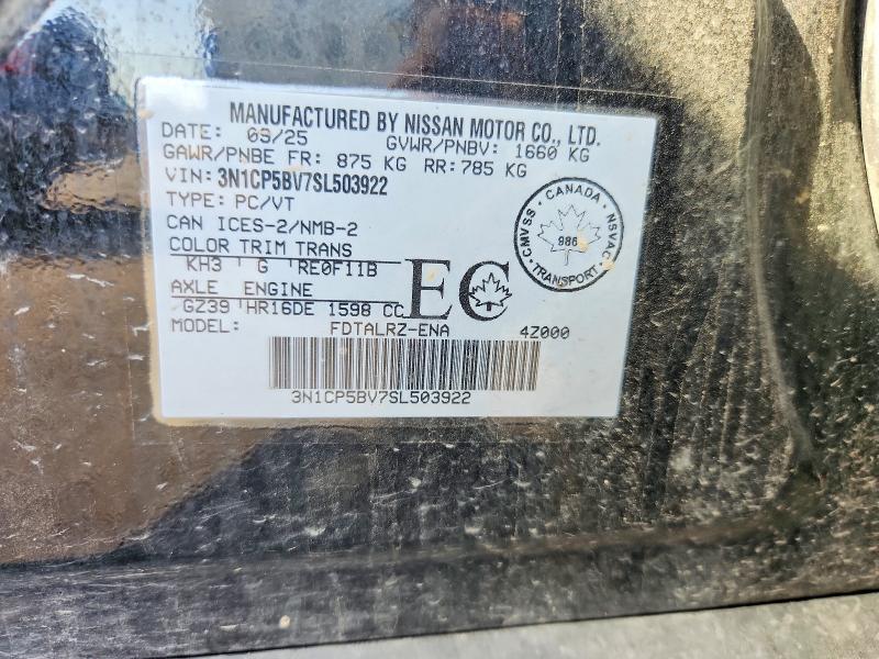 Aukcja sprzedaży 2025 Nissan Kicks Play, vin: 3N1CP5BV7SL503922, numer aukcji: 66558946