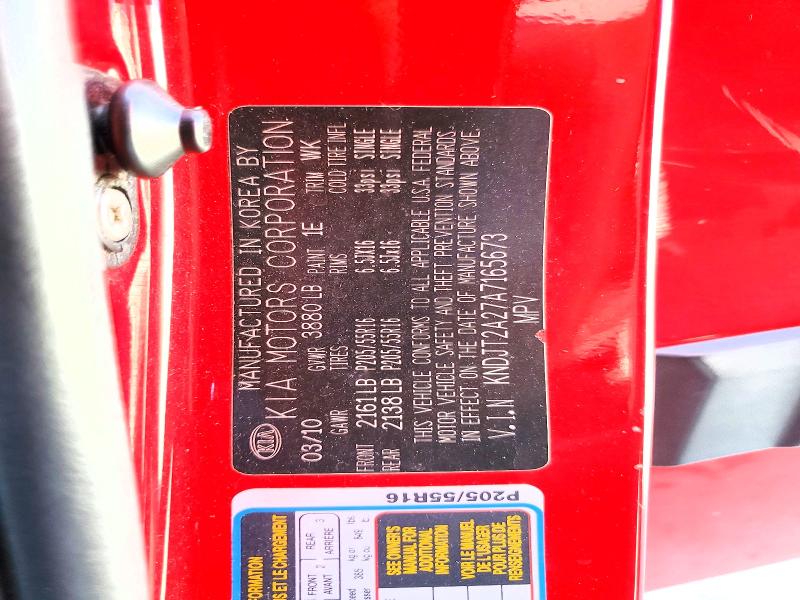 66564466 :رقم المزاد ، KNDJT2A27A7165673 vin ، 2010 Kia Soul مزاد بيع