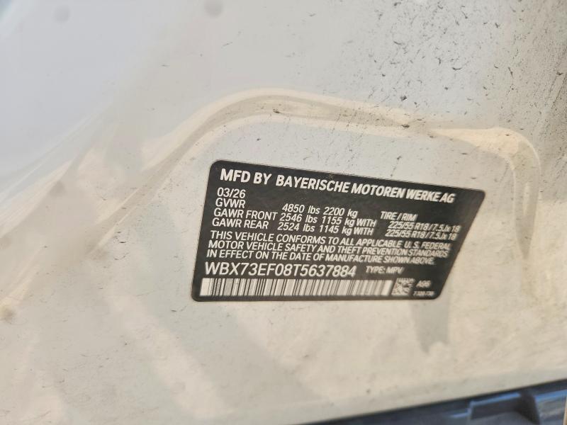 2026 Bmw X1 მანქანა იყიდება აუქციონზე, vin: WBX73EF08T5637884, აუქციონის ნომერი: 65824066
