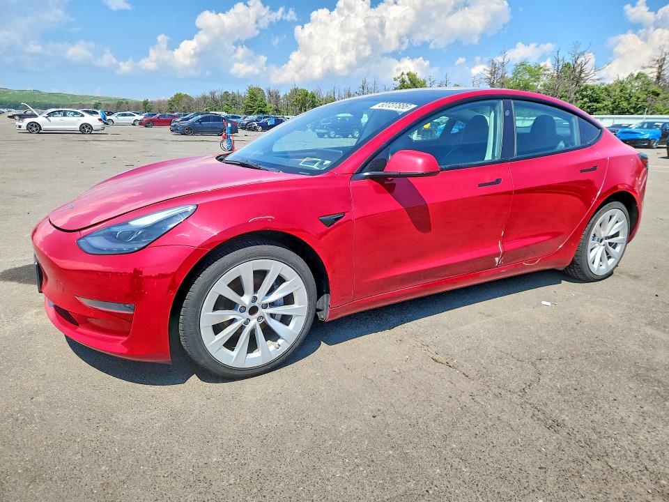 2022 Tesla Model 3 მანქანა იყიდება აუქციონზე, vin: 5YJ3E1EA4NF185846, აუქციონის ნომერი: 63737886