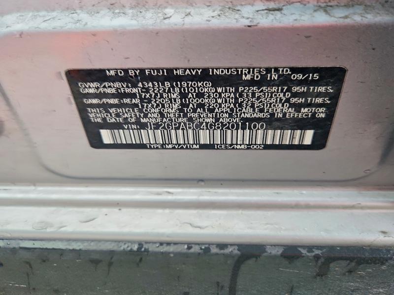 64991236 :رقم المزاد ، JF2GPABC4G8201100 vin ، 2016 Subaru Crosstrek مزاد بيع