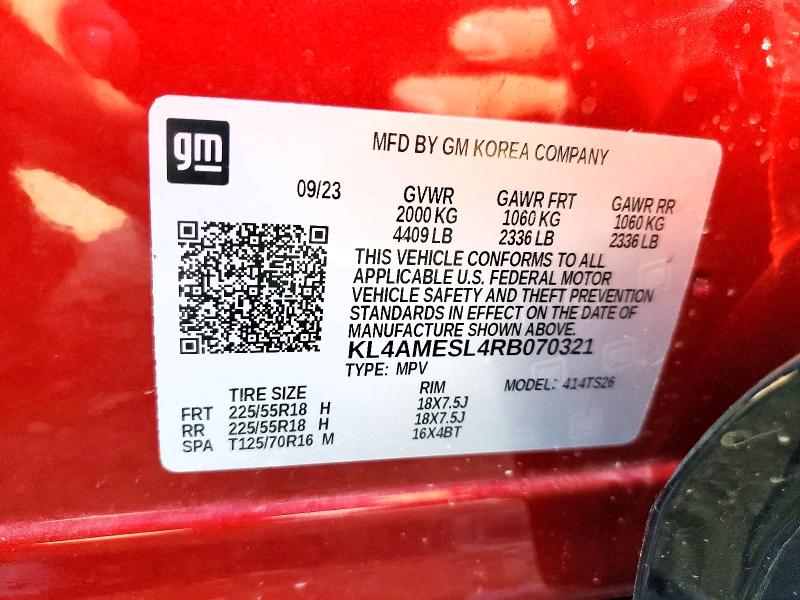66521496 :رقم المزاد ، KL4AMESL4RB070321 vin ، 2024 Buick Encore Gx مزاد بيع