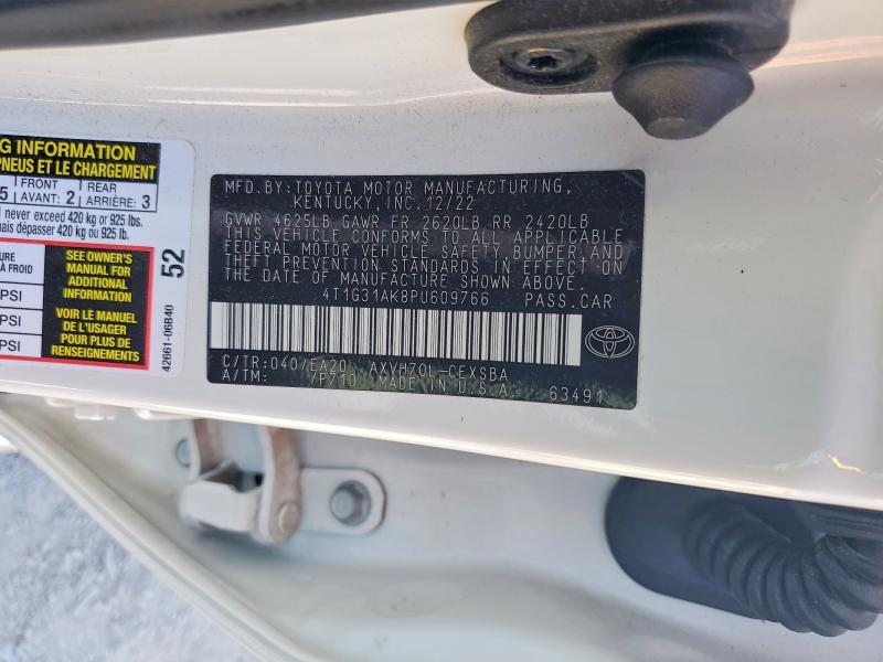 Продажа на аукционе авто 2023 Toyota Camry Hybrid, vin: 4T1G31AK8PU609766, номер лота: 64232626