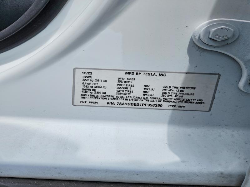 Продаж на аукціоні авто 2023 Tesla Model Y, vin: 7SAYGDED1PF958399, номер лоту: 66059556