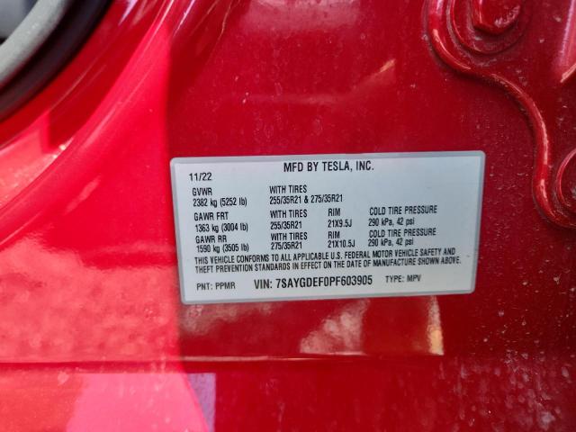 Aukcja sprzedaży 2023 Tesla Model Y, vin: 7SAYGDEF0PF603905, numer aukcji: 66345236