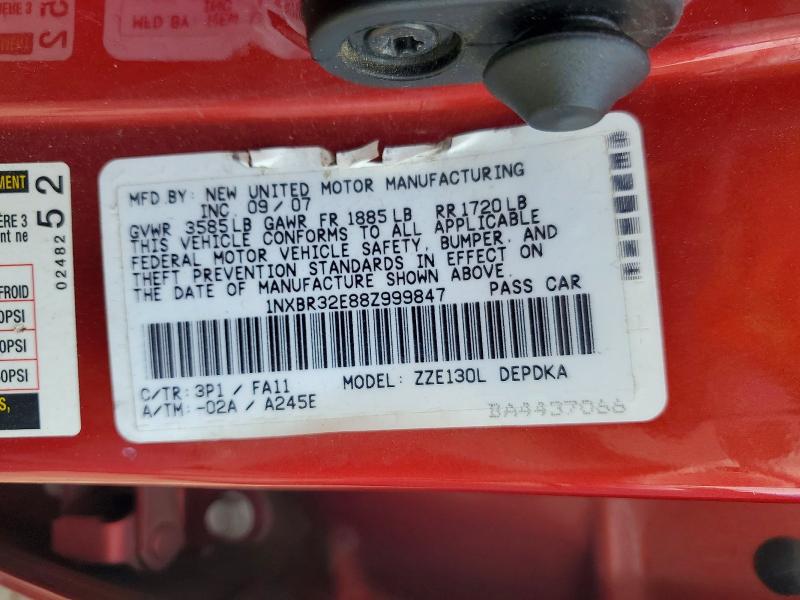 Продаж на аукціоні авто 2008 Toyota Corolla, vin: 1NXBR32E88Z999847, номер лоту: 64992396