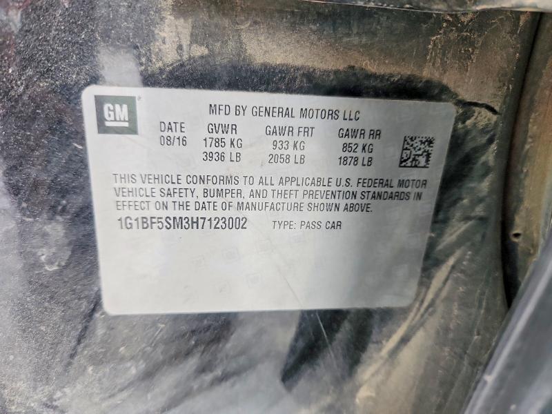 Продажа на аукционе авто 2017 Chevrolet Cruze, vin: 1G1BF5SM3H7123002, номер лота: 66653596
