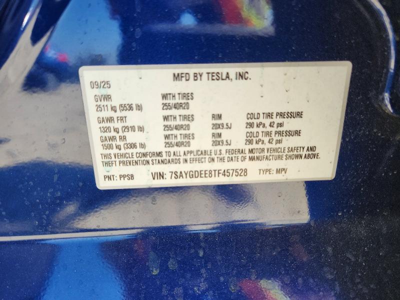 Aukcja sprzedaży 2026 Tesla Model Y, vin: 7SAYGDEE8TF457528, numer aukcji: 64761326