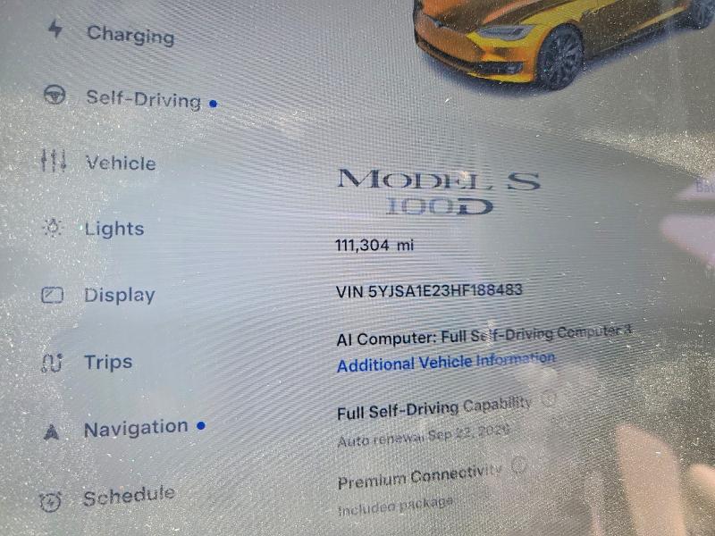 Продаж на аукціоні авто 2017 Tesla Model S, vin: 5YJSA1E23HF188483, номер лоту: 66805526