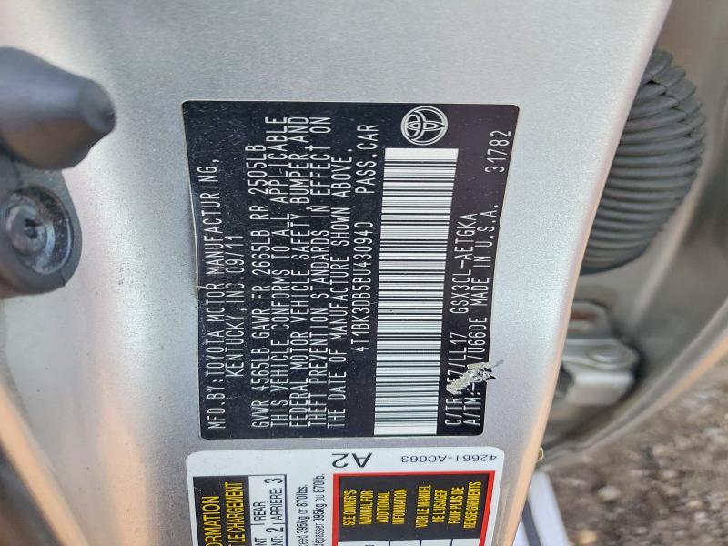 Продаж на аукціоні авто 2011 Toyota Avalon, vin: 4T1BK3DB5BU430940, номер лоту: 64065156