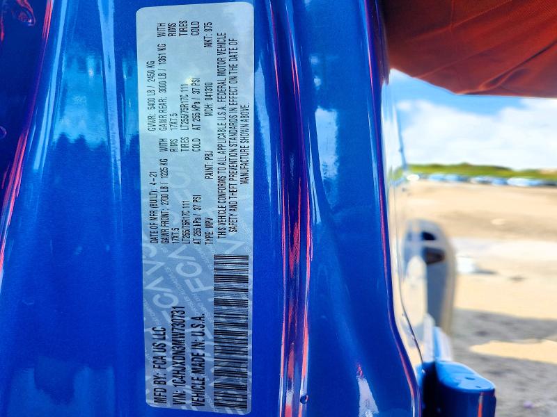 Продажа на аукционе авто 2021 Jeep Wrangler Unlimited, vin: 1C4HJXDN3MW730731, номер лота: 64259936