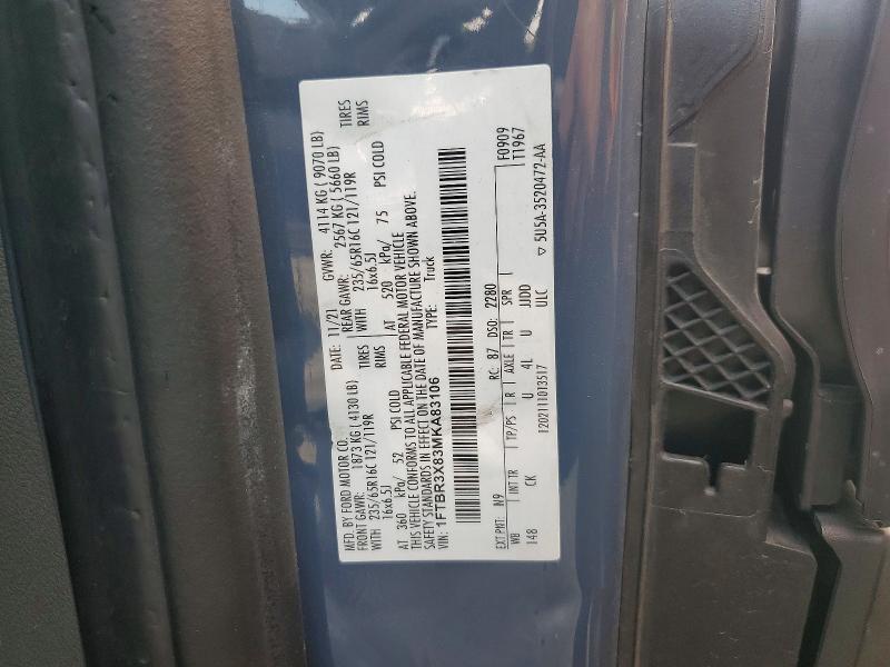Aukcja sprzedaży 2021 Ford Transit, vin: 1FTBR3X83MKA83106, numer aukcji: 64816996
