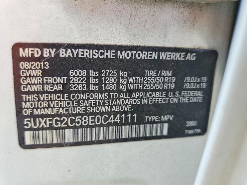 66892606 :رقم المزاد ، 5UXFG2C58E0C44111 vin ، 2014 Bmw X6 مزاد بيع