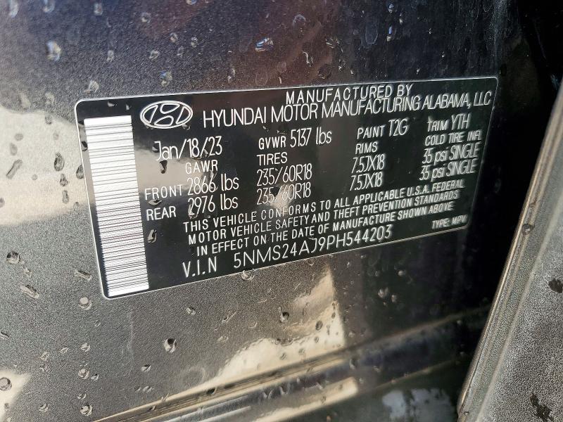 Продажа на аукционе авто 2023 Hyundai Santa Fe, vin: 5NMS24AJ9PH544203, номер лота: 64855896