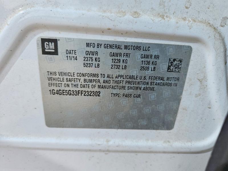 64105866 :رقم المزاد ، 1G4GE5G33FF232302 vin ، 2015 Buick Lacrosse مزاد بيع