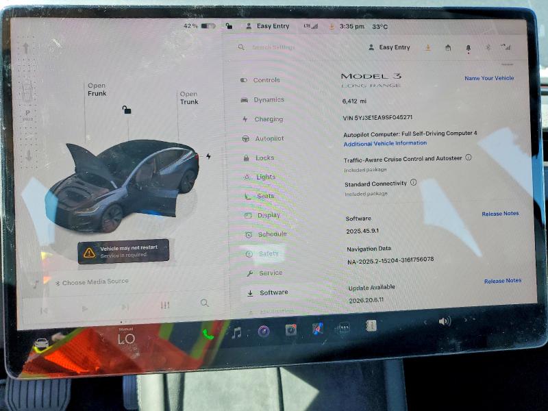 Aukcja sprzedaży 2025 Tesla Model 3, vin: 5YJ3E1EA9SF045271, numer aukcji: 63680746