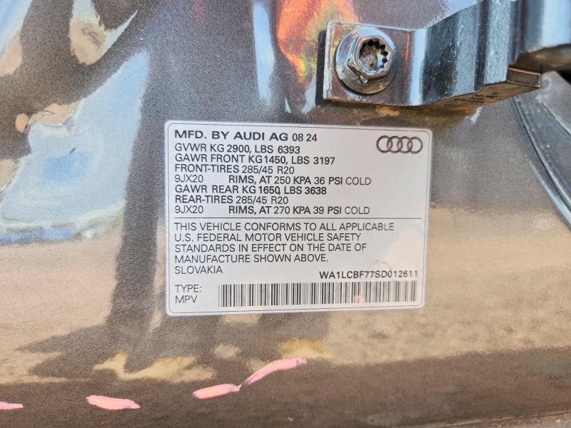 Aukcja sprzedaży 2025 Audi Q7, vin: WA1LCBF77SD012611, numer aukcji: 64549516