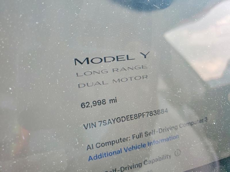 Продаж на аукціоні авто 2023 Tesla Model Y, vin: 7SAYGDEE8PF783884, номер лоту: 59129566