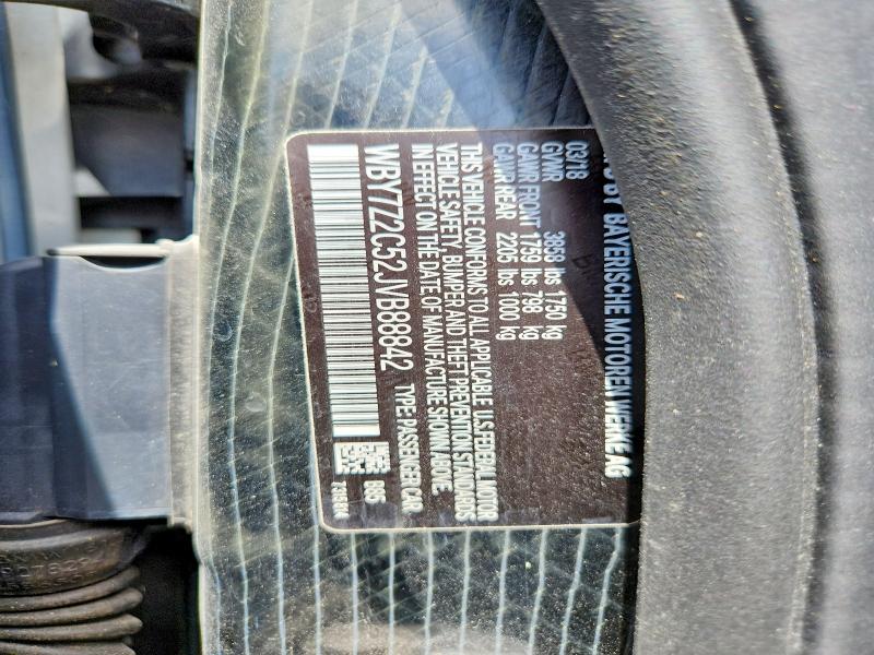 Продаж на аукціоні авто 2018 Bmw I3, vin: WBY7Z2C52JVB88842, номер лоту: 65007186