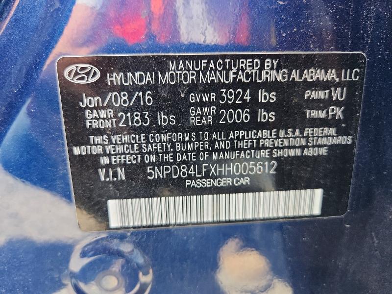 Aukcja sprzedaży 2017 Hyundai Elantra, vin: 5NPD84LFXHH005612, numer aukcji: 63497376