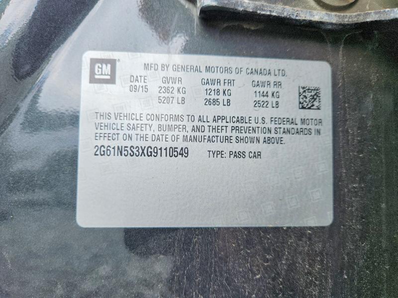 64246196 :رقم المزاد ، 2G61N5S3XG9110549 vin ، 2016 Cadillac Xts مزاد بيع