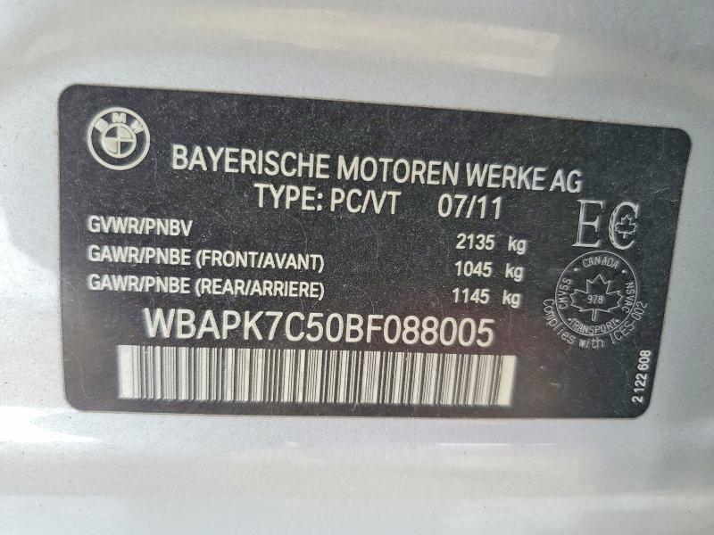 64682836 :رقم المزاد ، WBAPK7C50BF088005 vin ، 2011 Bmw 328 مزاد بيع