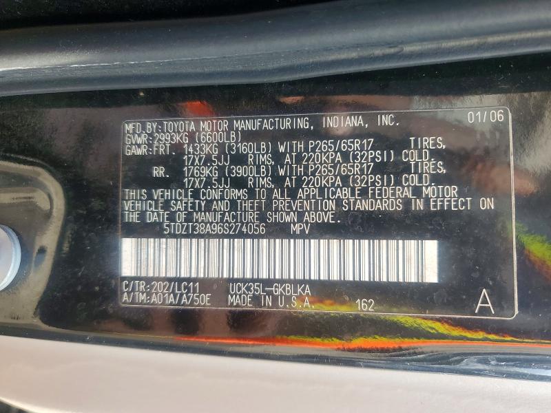 Продажа на аукционе авто 2006 Toyota Sequoia, vin: 5TDZT38A96S274056, номер лота: 64457806