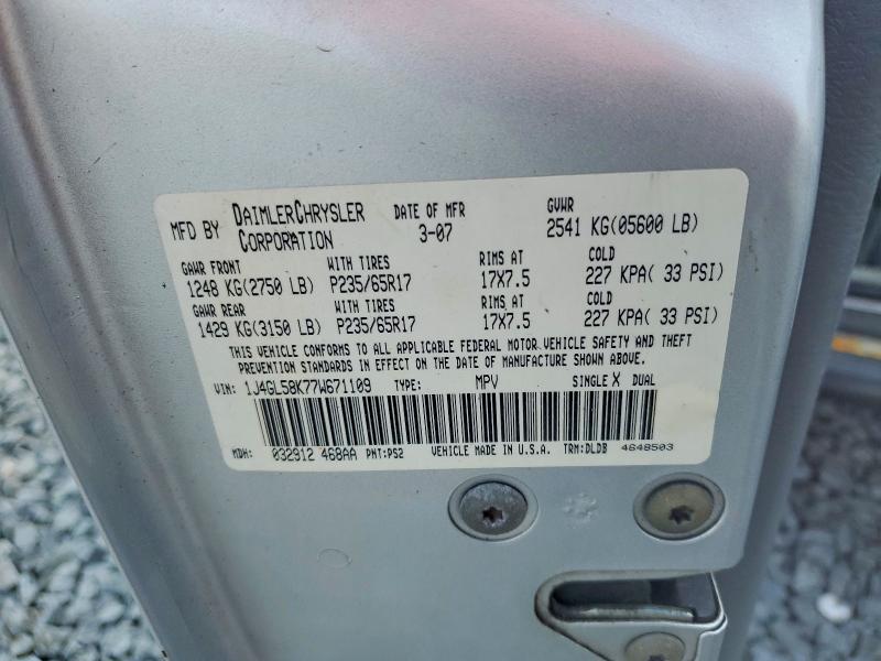 Aukcja sprzedaży 2007 Jeep Liberty, vin: 1J4GL58K77W671109, numer aukcji: 64531066