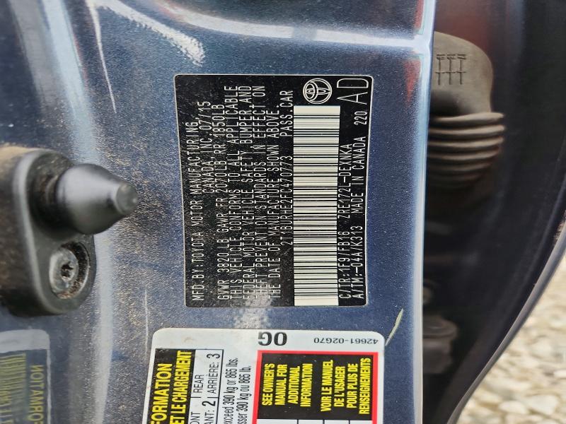 65710486 :رقم المزاد ، 2T1BURHE2FC470773 vin ، 2015 Toyota Corolla مزاد بيع