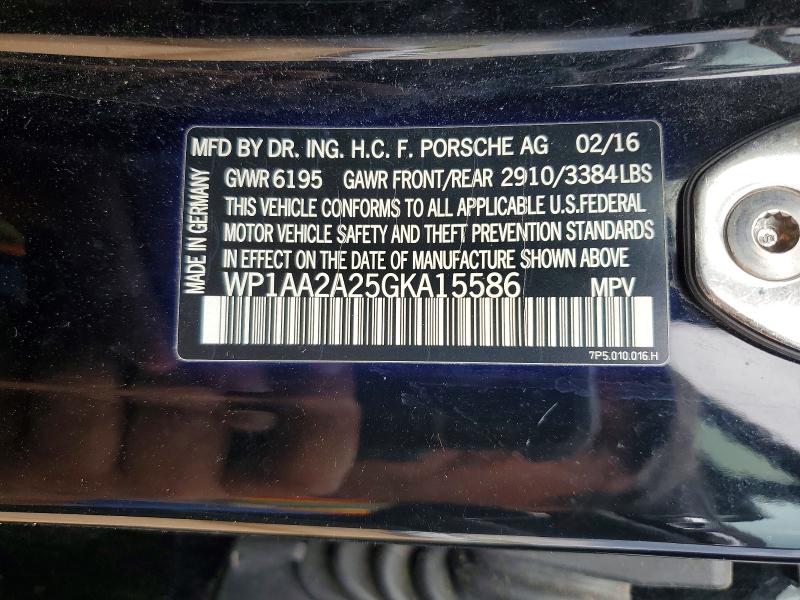 Продажа на аукционе авто 2016 Porsche Cayenne, vin: WP1AA2A25GKA15586, номер лота: 64578246