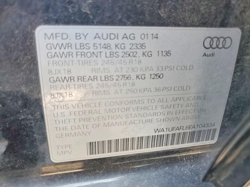 Продаж на аукціоні авто 2014 Audi A4 Allroad, vin: WA1UFAFL6EA104334, номер лоту: 63605716
