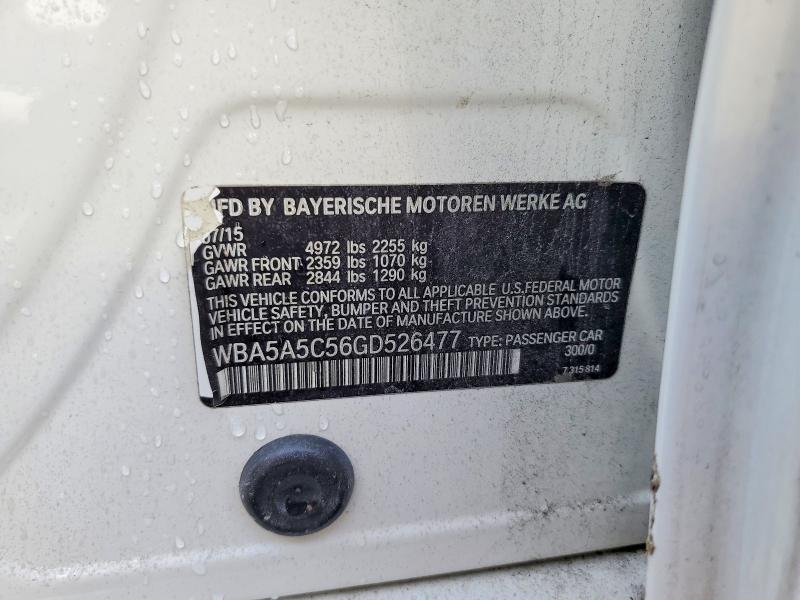 64797436 :رقم المزاد ، WBA5A5C56GD526477 vin ، 2016 Bmw 528 مزاد بيع