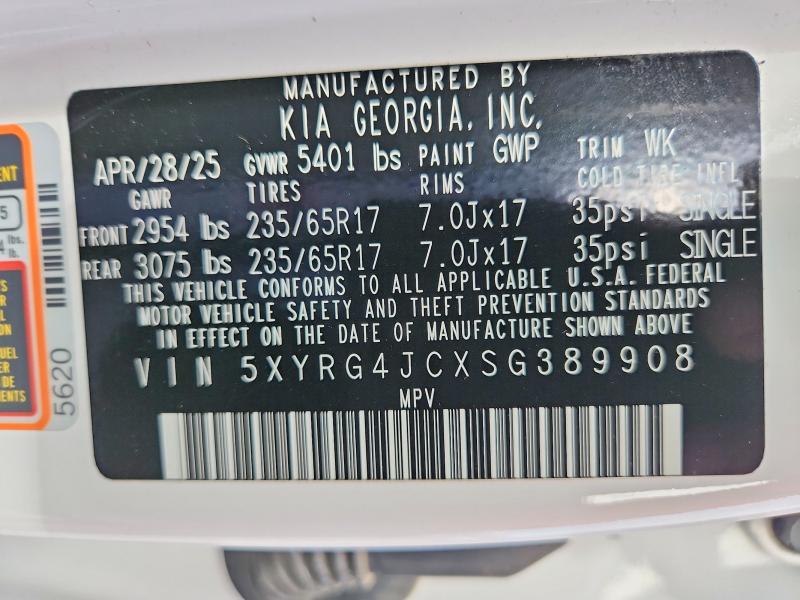 Продаж на аукціоні авто 2025 Kia Sorento, vin: 5XYRG4JCXSG389908, номер лоту: 64704916