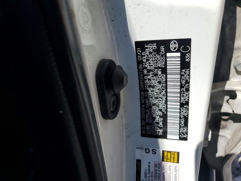 65358706 :رقم المزاد ، JTDEPMAE3MJ167682 vin ، 2021 Toyota Corolla مزاد بيع