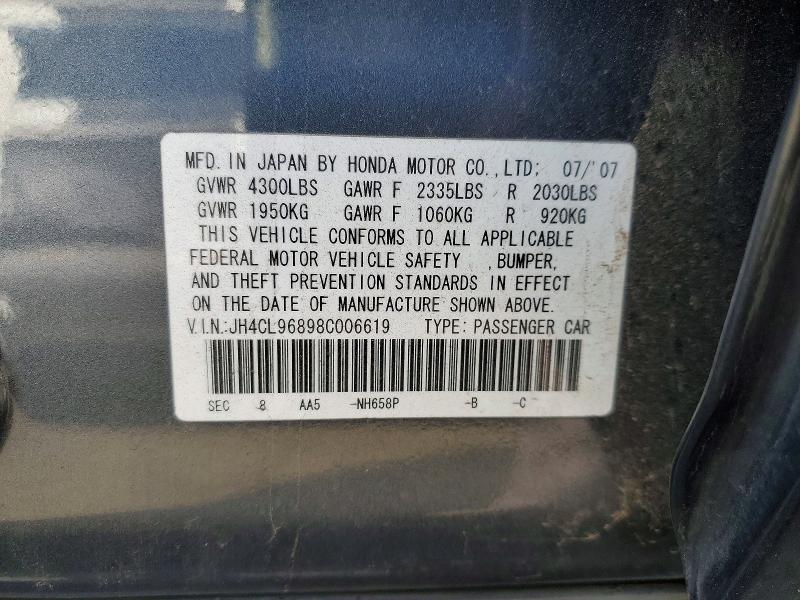 Продаж на аукціоні авто 2008 Acura Tsx, vin: JH4CL96898C006619, номер лоту: 64669886