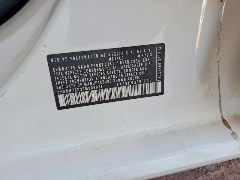 Aukcja sprzedaży 2024 Volkswagen Jetta, vin: 3VWBM7BU3RM008039, numer aukcji: 64637586