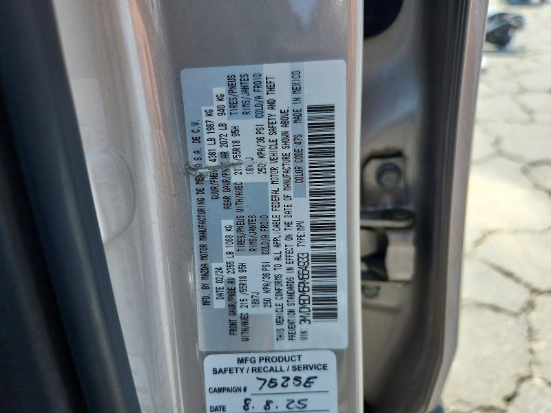 64924396 :رقم المزاد ، 3MVDMBDM5RM664933 vin ، 2024 Mazda Cx-30 مزاد بيع