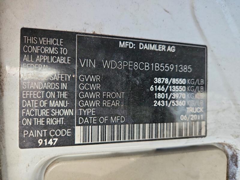 Продажа на аукционе авто 2011 Mercedes-benz Sprinter, vin: WD3PE8CB1B5591385, номер лота: 61493066