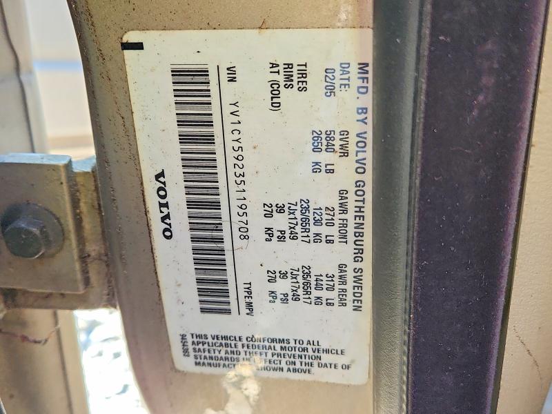 66357736 :رقم المزاد ، YV1CY592351195708 vin ، 2005 Volvo Xc90 مزاد بيع