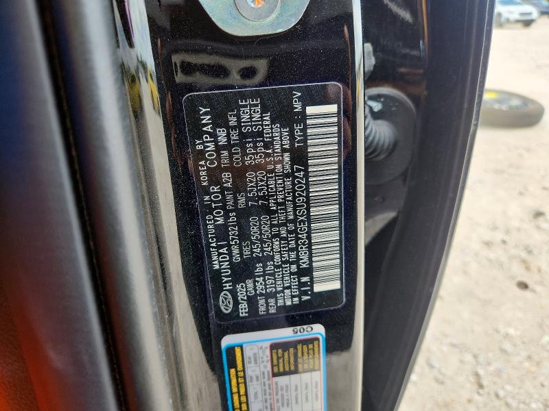 64844416 :رقم المزاد ، KM8R34GEXSU920247 vin ، 2025 Hyundai Palisade مزاد بيع