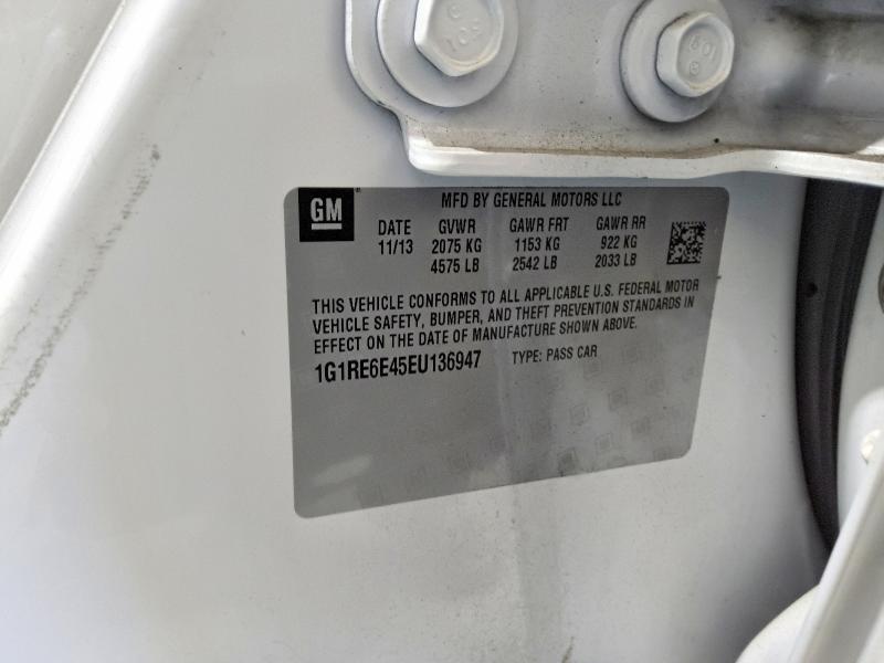 2014 Chevrolet Volt მანქანა იყიდება აუქციონზე, vin: 1G1RE6E45EU136947, აუქციონის ნომერი: 66369106
