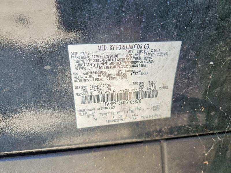 Продаж на аукціоні авто 2013 Ford Taurus, vin: 1FAHP2F84DG103870, номер лоту: 65878646