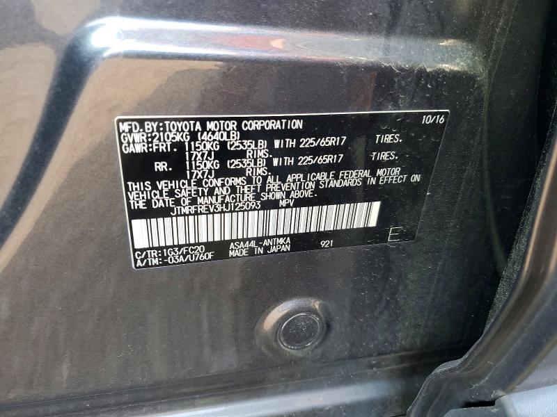 64418706 :رقم المزاد ، JTMRFREV3HJ125093 vin ، 2017 Toyota Rav4 مزاد بيع