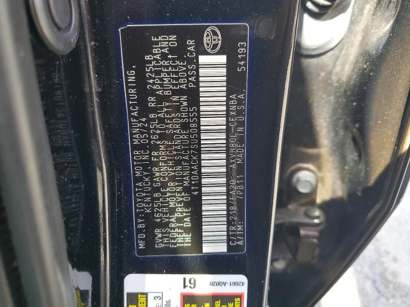 Продаж на аукціоні авто 2025 Toyota Camry, vin: 4T1DAACK7SU508555, номер лоту: 66986506