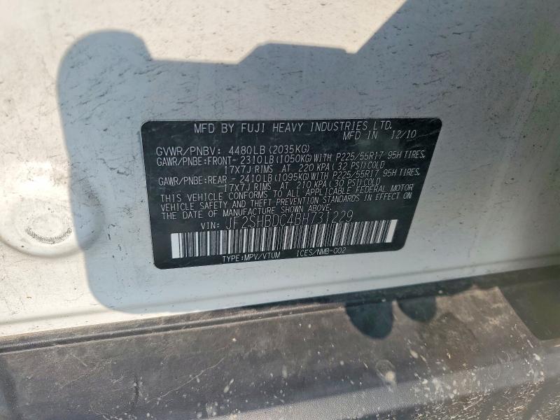 Aukcja sprzedaży 2011 Subaru Forester, vin: JF2SHBDC4BH731229, numer aukcji: 63942956