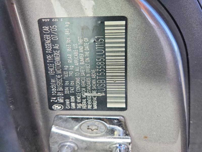 Продажа на аукционе авто 2005 Bmw Z4, vin: 4USBT53585LU11151, номер лота: 66932316