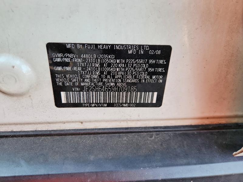 Продажа на аукционе авто 2009 Subaru Forester, vin: JF2SH64659H709185, номер лота: 63245816