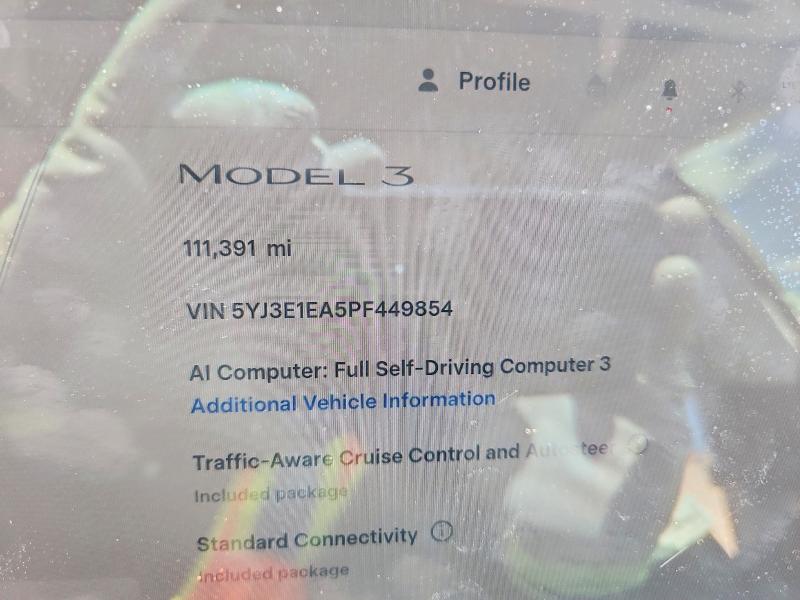 Продаж на аукціоні авто 2023 Tesla Model 3, vin: 5YJ3E1EA5PF449854, номер лоту: 65523996