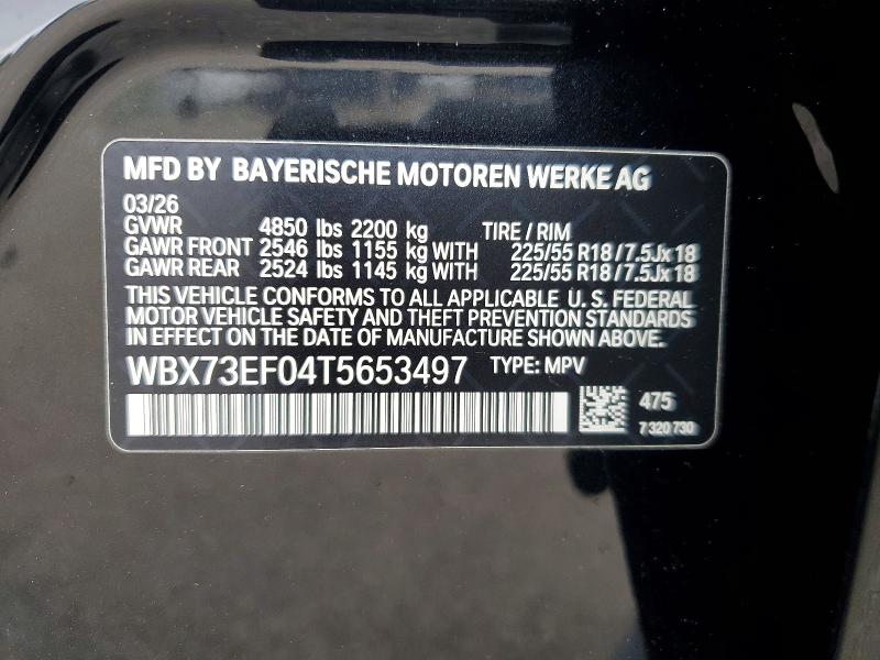 Aukcja sprzedaży 2026 Bmw X1, vin: WBX73EF04T5653497, numer aukcji: 63295366